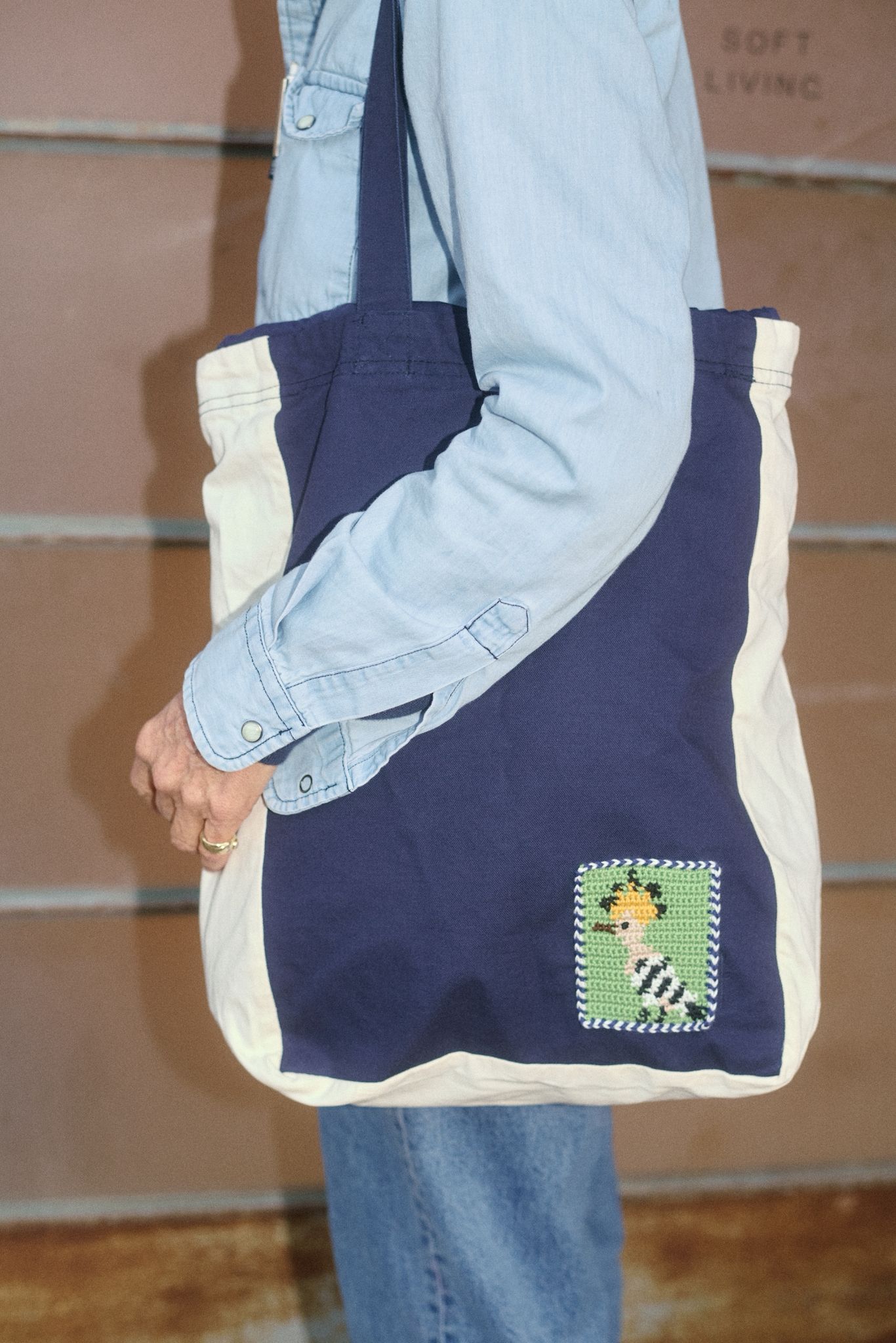 Eitan Tote Bird Patch