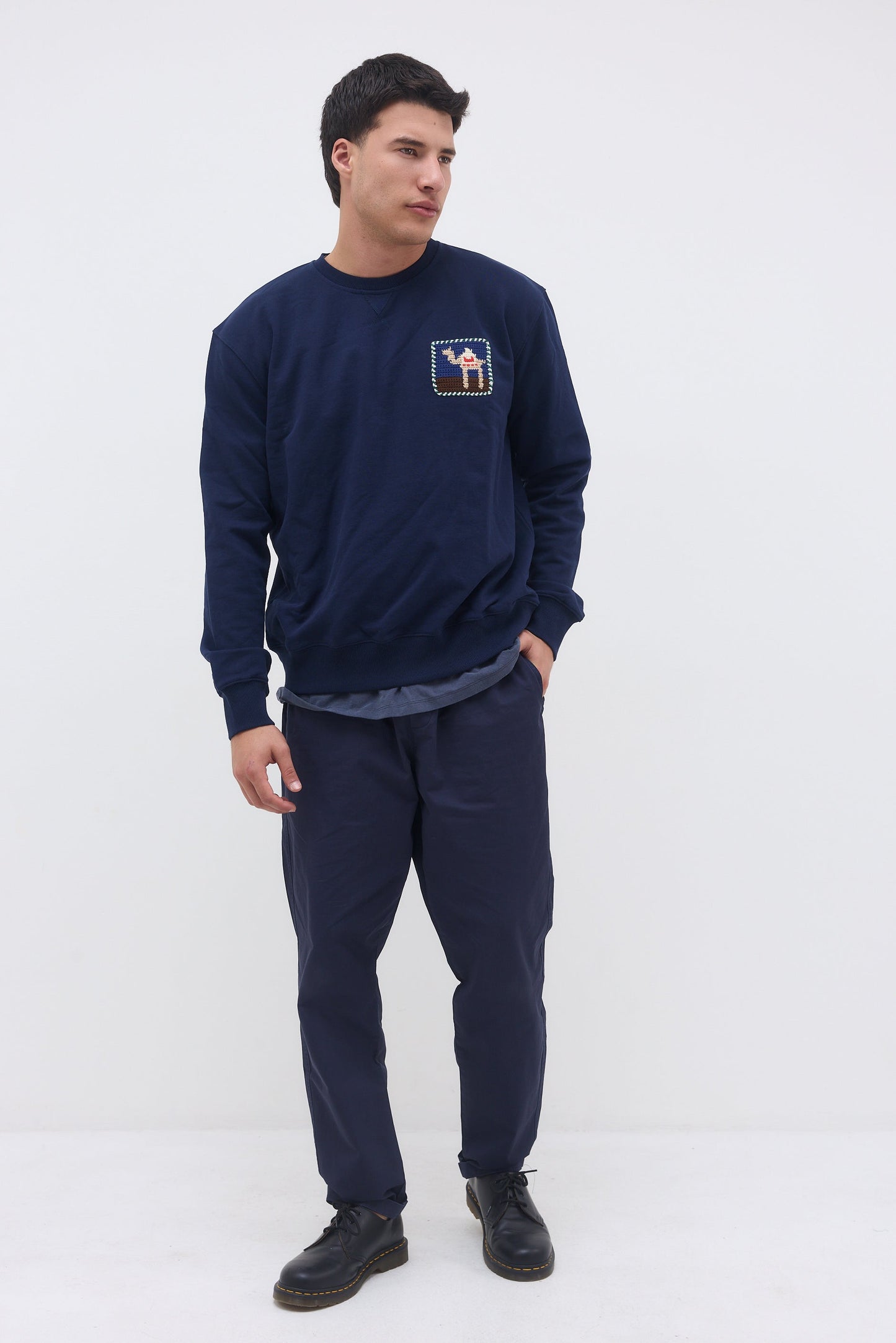 Omri Sweatshirt Camel Patch