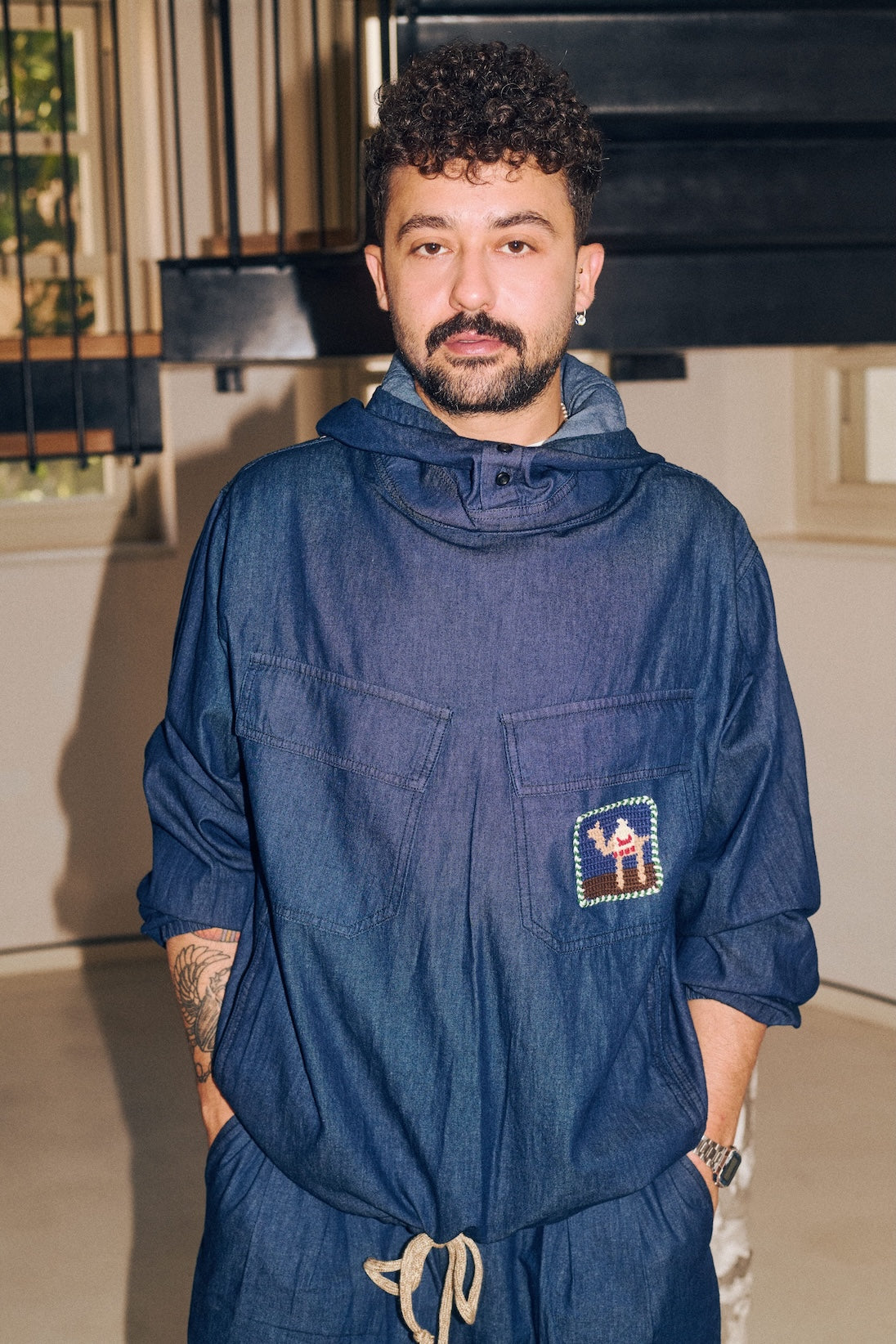 Yasha Hoodie Camel Patch