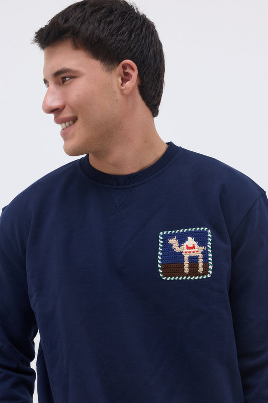 Omri Sweatshirt Camel Patch