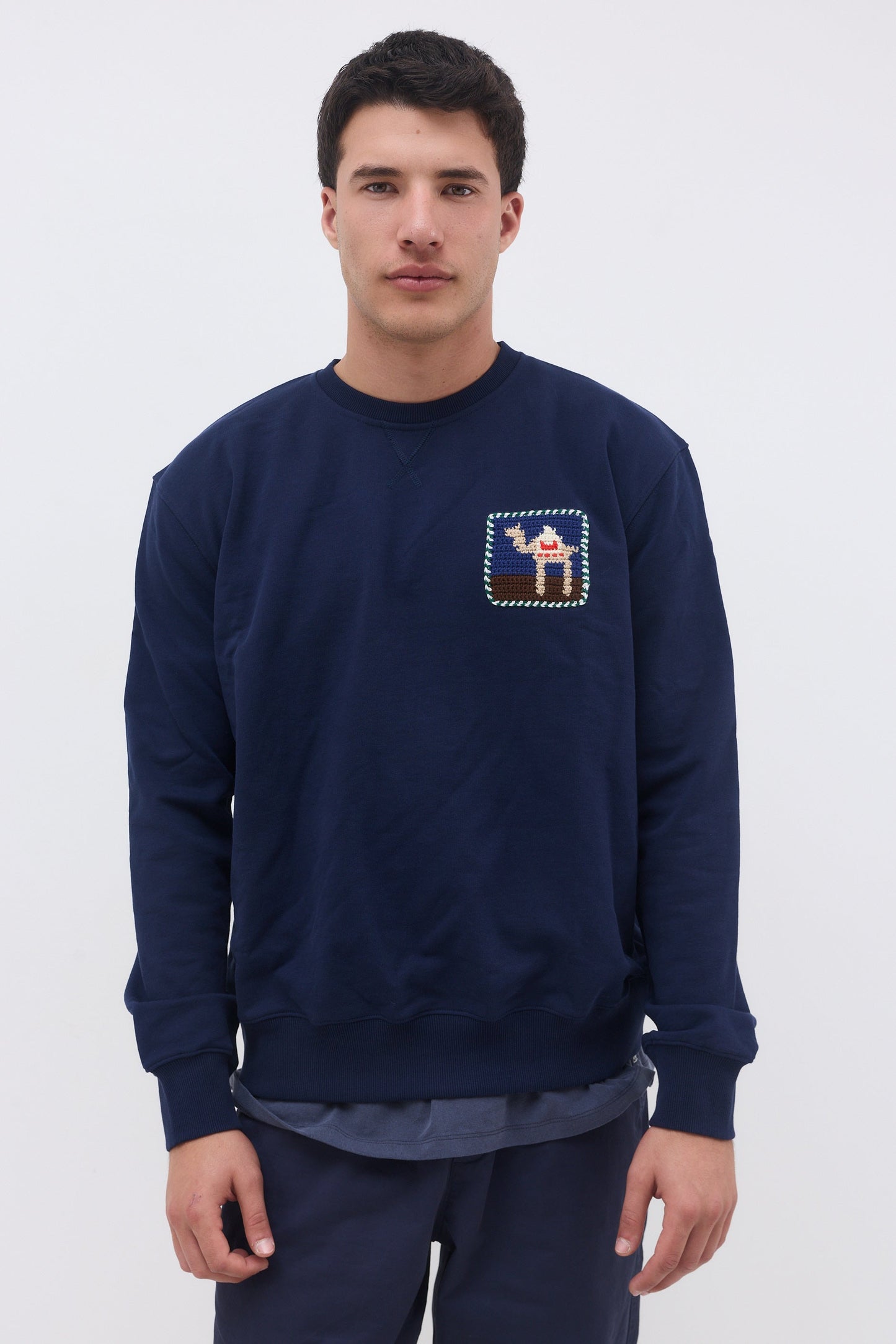 Omri Sweatshirt Camel Patch